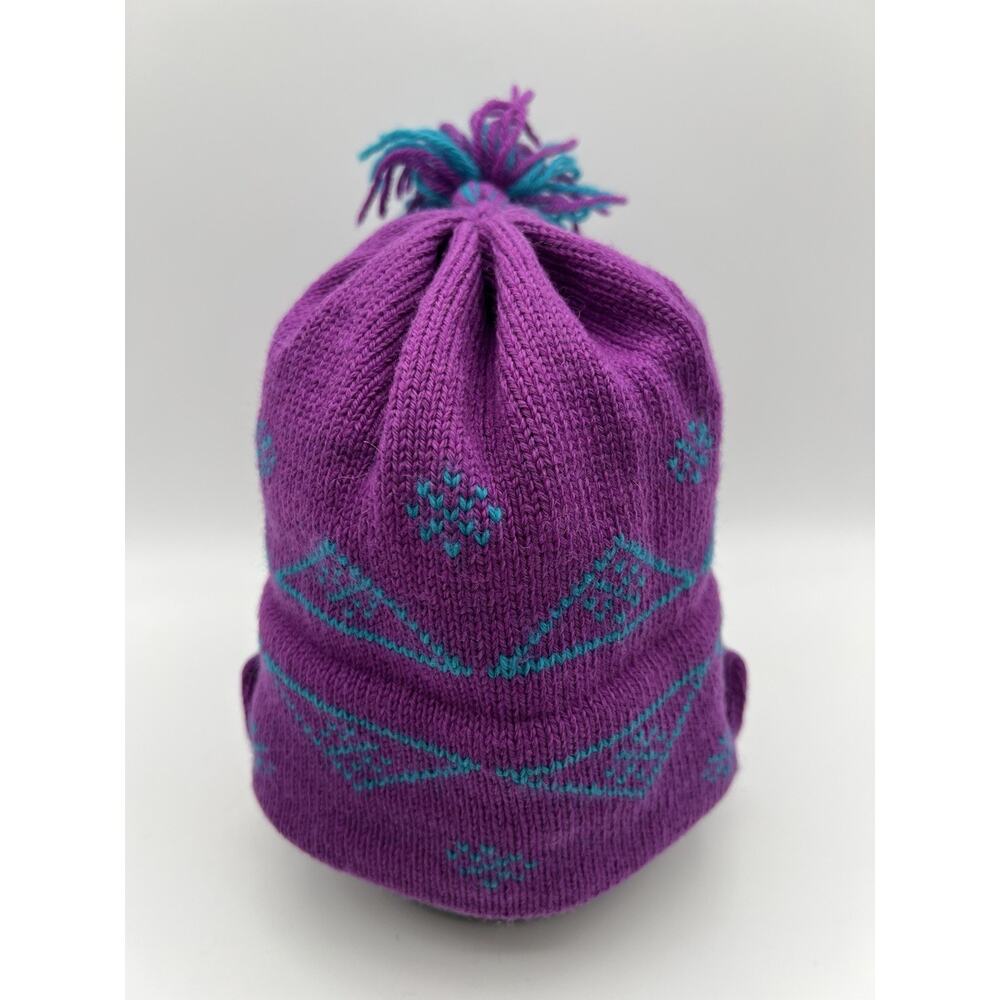 MURRAY MERKLEY 100% Wool Purple Ski Hat Beanie No-Itch Cotton Underband Canada